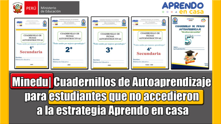 cuadernillos de autoaprendizaje para estudiantes que no accedieron a la estrategia aprendo en casa