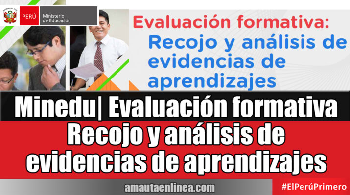 evaluación formativa recojo y análisis de evidencias de aprendizaje