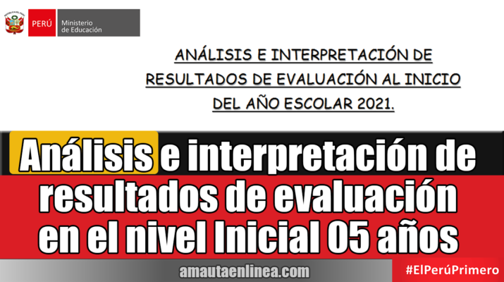 Análisis e interpretación de resultados de evaluación en el nivel Inicial 05 años