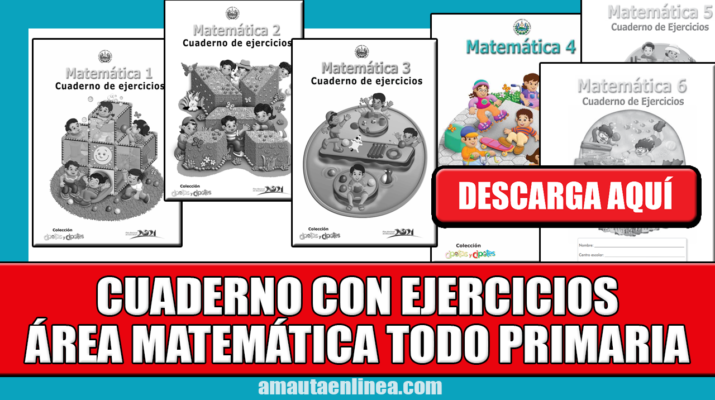 Cuaderno de reforzamiento con ejercicios del área de Matemática para todo el nivel Primaria ¡TODOS LOS GRADOS!