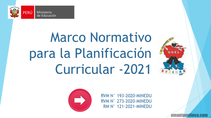 Marco normativo para la planificación curricular 2021 Semana de Gestión en II.EE.