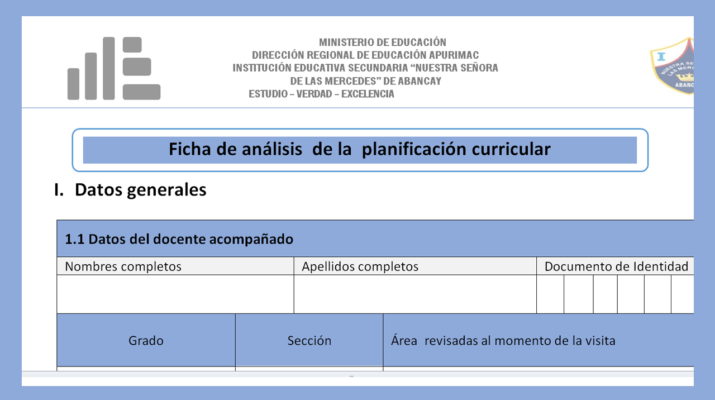 Ficha de análisis para la planificación curricular