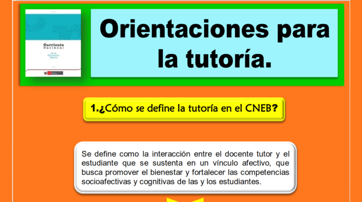 Orientaciones para la tutoría y su definición en el CNEB