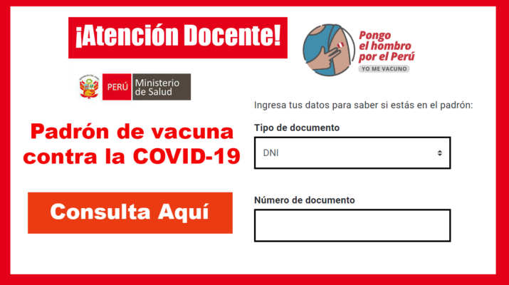 Consulta con tu DNI si estas en el Padrón de vacuna contra la COVID-19