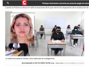 docente es capturada por realizar plagio al examen de nombramiento docente 2021