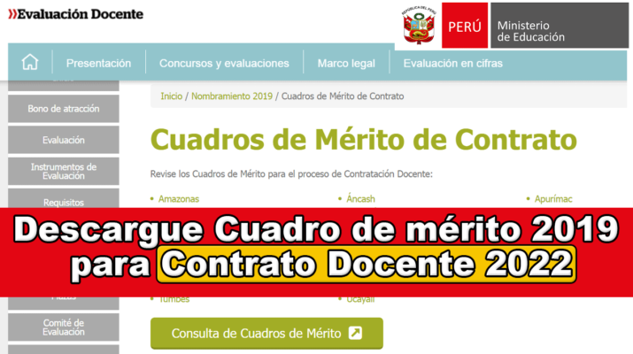 Minedu-Descargue-Cuadro-de-mérito-2019-Oficial-para-Contrato-Docente-2022