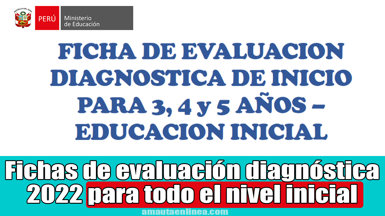 Fichas De Evaluación Diagnóstica 2022 Para Todo El Nivel Inicial 5140