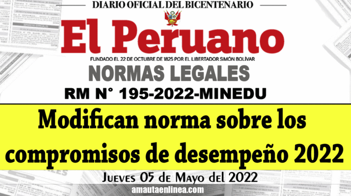 Modifican-norma-sobre-los-compromisos-de-desempeño-2022