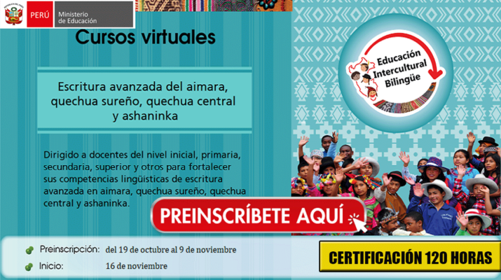 Minedu-lanza-cursos-virtuales-de-escritura-avanzada-del-aimara-ashaninka-quechua-central-y-quechua-sureño