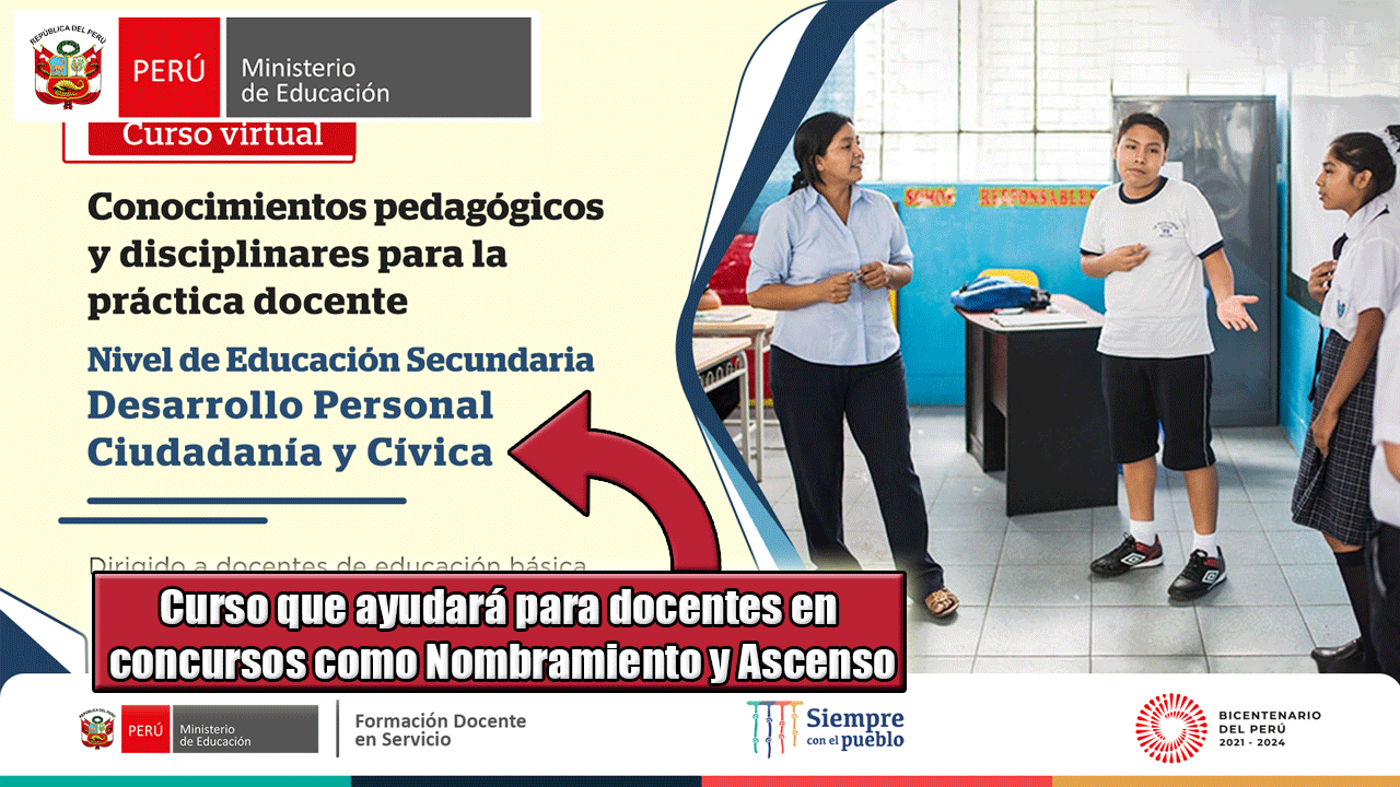 Minedu Lanza Nuevo Curso En Dpcc Para Docentes Del Nivel De Secundaria En Conocimientos 0258