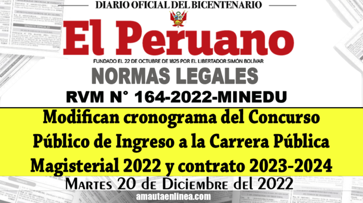 Modifican-cronograma-del-Concurso-Público-de-Ingreso-a-la-Carrera-Pública-Magisterial-2022