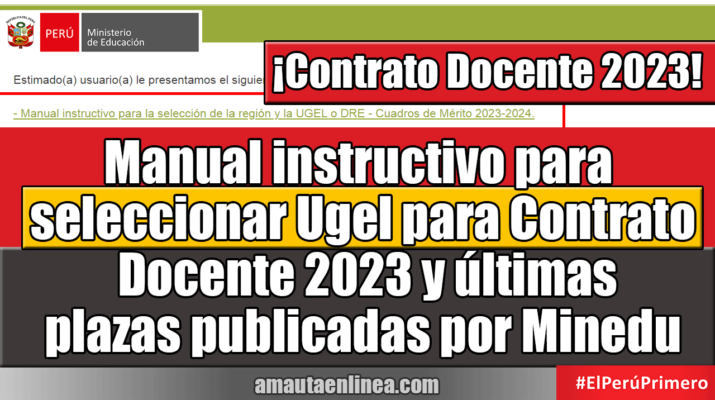 Manual-instructivo-para-seleccionar-Ugel-contrato-Docente-2023-y-últimas-plazas-publicadas-por-Minedu
